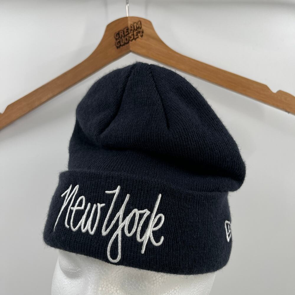 Stussy New Era New York Store Chapter Beanie in Navy Blue